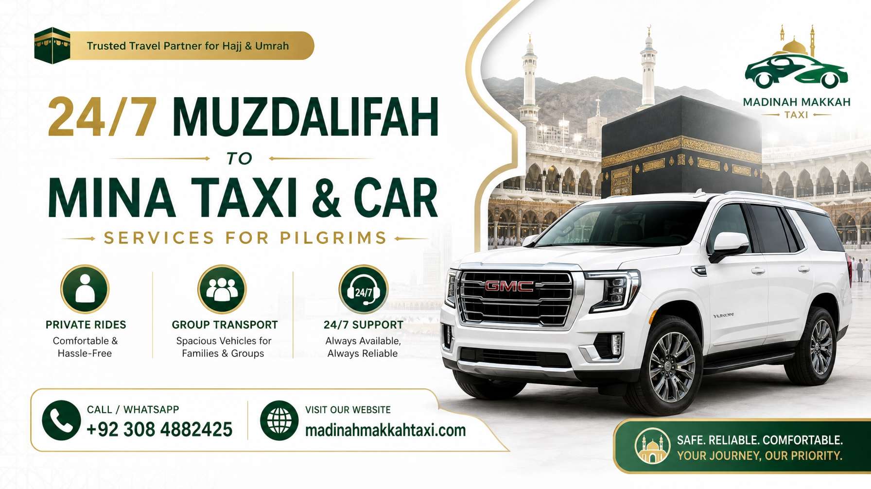 24/7 Muzdalifah to Mina Taxi & Car Services for Pilgrims